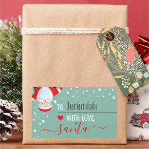"Liebe, Weihnachtsfeier Grünes Weihnachtsgeschenk" Rechteckiger Aufkleber