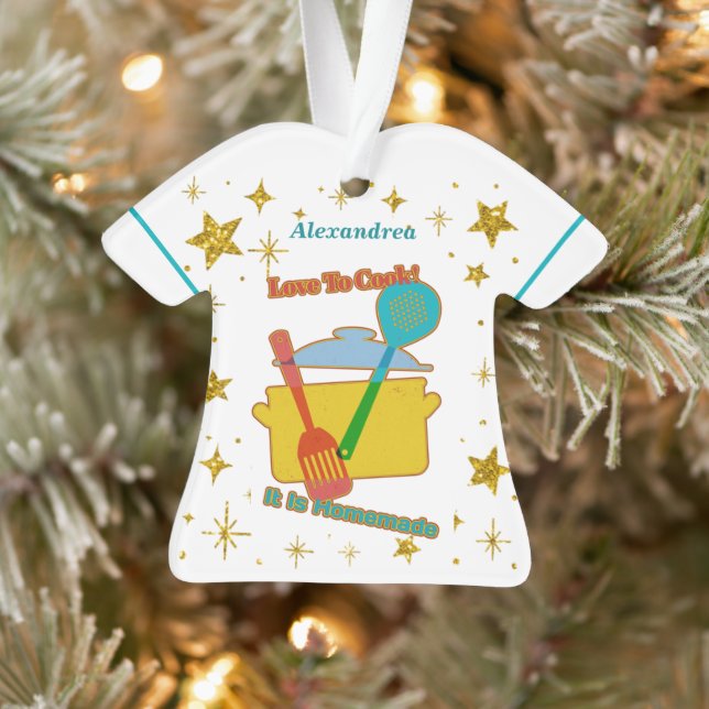 Liebe Weihnachtsgoldenstars zu kochen Ornament (Baum)