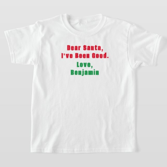 Liebe Weihnachtskids T - Shirt, bestes Verhalten T-Shirt (Ablage )
