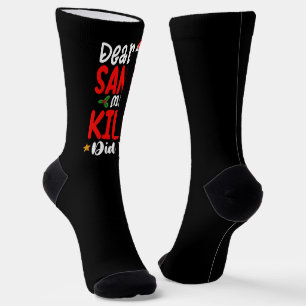 Liebe Weihnachtskinder haben Weihnachten Vater Mam Socken