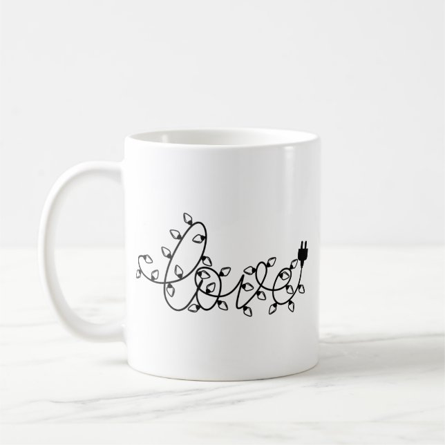 Liebe Weihnachtslichter Text-45871 Kaffeetasse (Links)