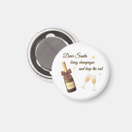 Liebe Weihnachtsmann Champagner Design Magnet