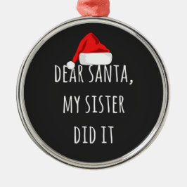 Liebe Weihnachtsschwester tat es Weihnachten Ornament Aus Metall