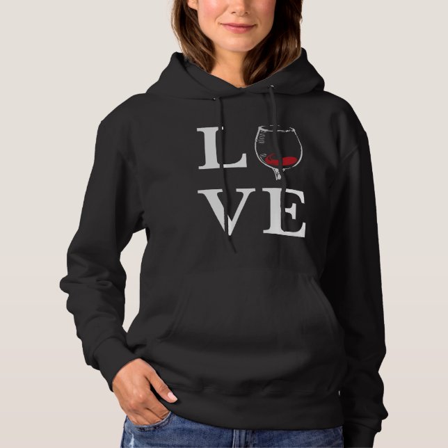 Liebe Wein 11 Hoodie (Vorderseite)