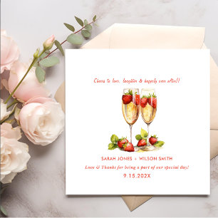 Liebe Wein Pink Brille Hochzeit Napkins Serviette