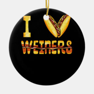 Liebe Weiners Hotdogs Dackel Sausage Hot Dog Lover Keramik Ornament