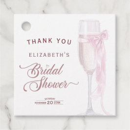 Liebe Weingläser Bow Krawatte Brautparty Geschenkanhänger