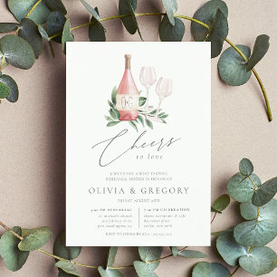 Liebe Weinverkostung Probe Abendessen Einladung