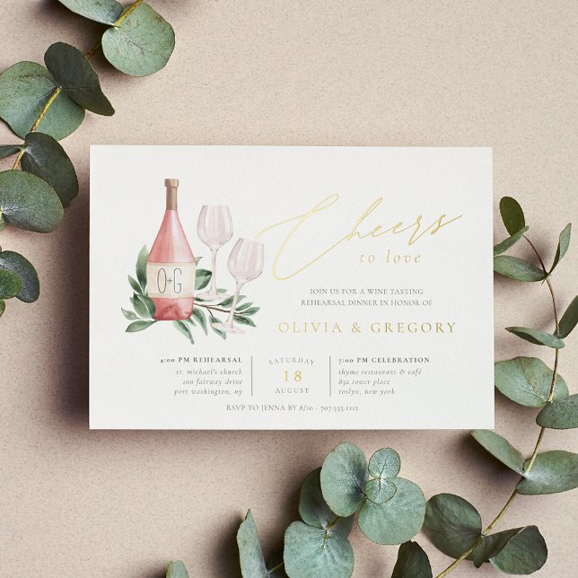 Liebe Weinverkostung Probe Abendessen Folieneinladung (Von Creator hochgeladen)