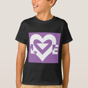 Liebe Weiß auf Lila T-Shirt
