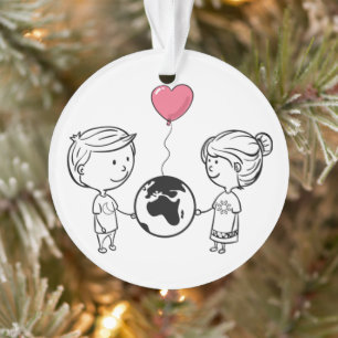 Liebe weiß keine Distanzverzierung Ornament