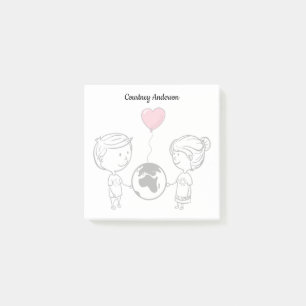 Liebe weiß keine Fernbeschreibung Post-it Klebezettel