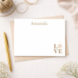 Liebe Weiß und Braun Post-it Klebezettel