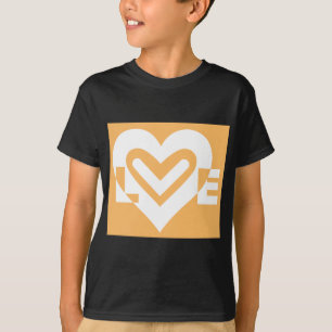 Liebe Weiß und Orange T-Shirt