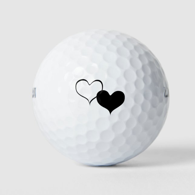 Liebe Weiß und Schwarz Golfball (Vorderseite)