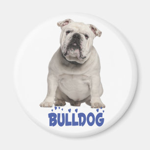 Liebe Weiße Englische Bulldogge Welpen Hund Magnet