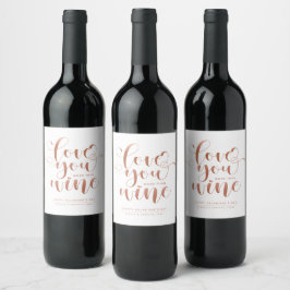 Liebe Weißer Rosen Sie mehr als Wine Valentine Weinetikett