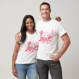 LIEBE Weißer T - Shirt