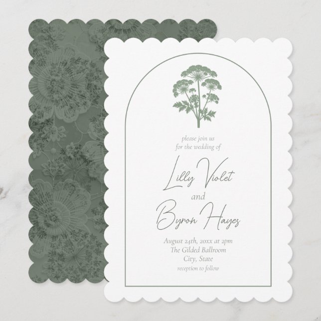 LIEBE | Welleneinladung zur Hochzeit Einladung (Vorne/Hinten)
