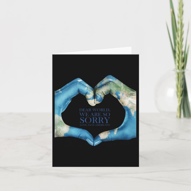 Liebe Welt war leider Vintag Karte (Vorderseite)