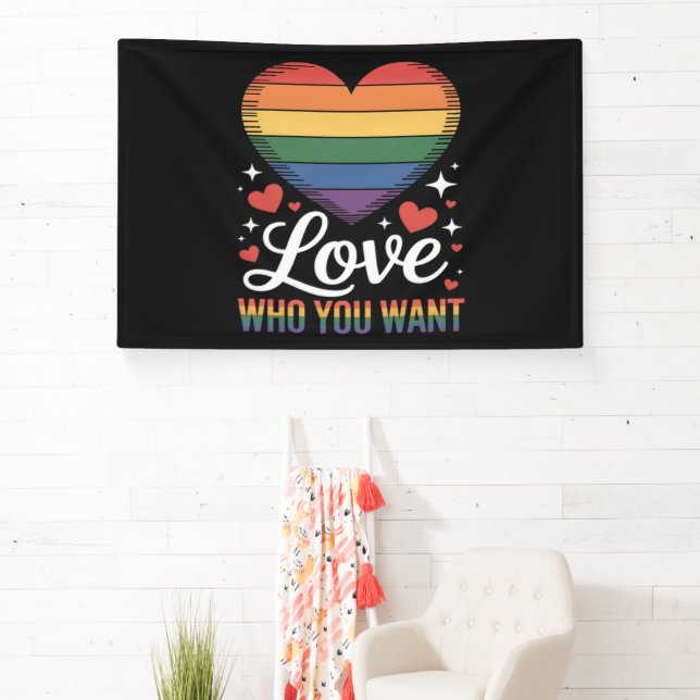 Liebe wen du willst Gay Pride LGBT Banner (InSitu)