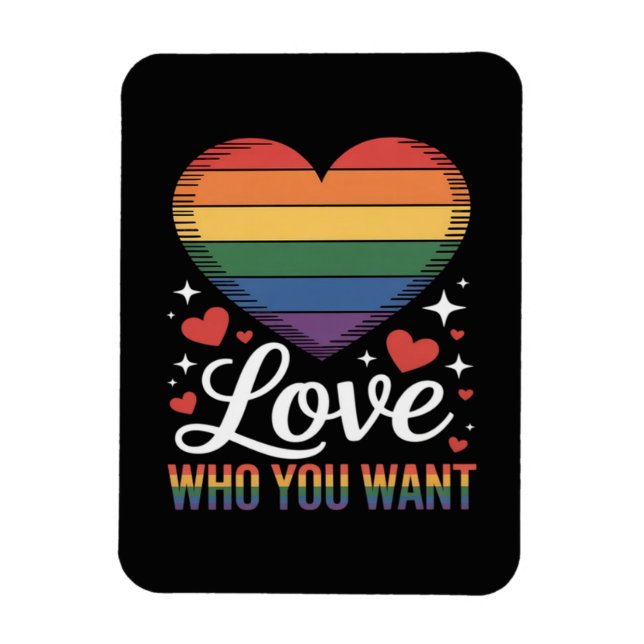 Liebe wen du willst Gay Pride LGBT Magnet (Vertikal)