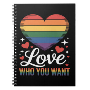 Liebe wen du willst Gay Pride LGBT Notizblock