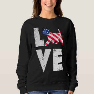 Liebe West Highland Terrier Westie US American Fla Sweatshirt
