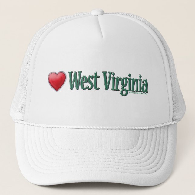 Liebe West Virginia Truckerkappe (Vorderseite)