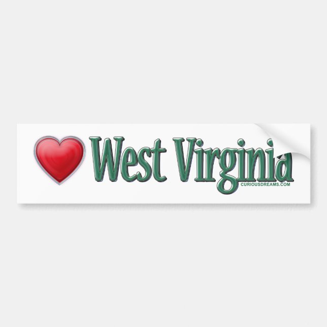 Liebe-West- VirginiaAutoaufkleber Autoaufkleber (Vorne)