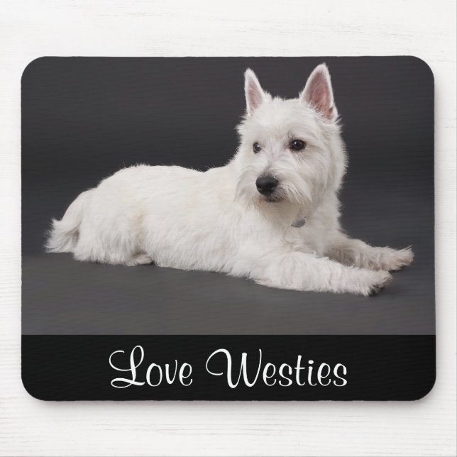 Liebe Westies West Highland Terrier Welpe Mousepad (Vorne)