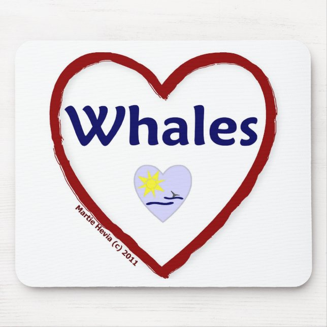 Liebe Whales Mousepad (Vorne)