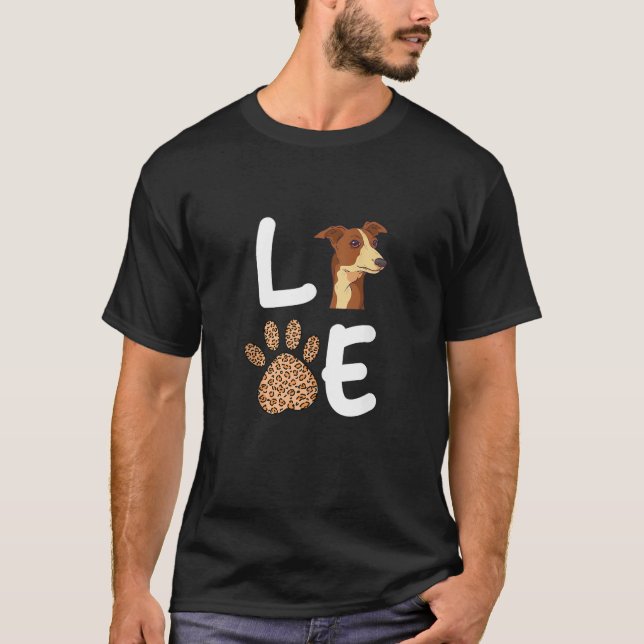 Liebe Whippet Lover Whippet Owner Whippet Girl Tan T-Shirt (Vorderseite)