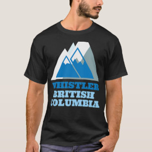 Liebe Whistler B.C. Berge - Blauer Baseball Sleev T-Shirt