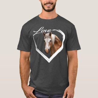 Liebe White Brown Horse Lover von Pferden Gift Jun T-Shirt