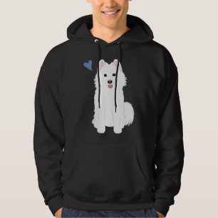 Liebe White Pomsky Spitz Husky Hoodie