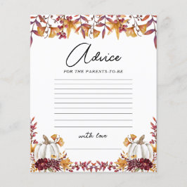 Liebe White Pumpkin Baby Shower Advisor Game