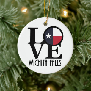 LIEBE Wichita Falls, Texas Keramik Ornament