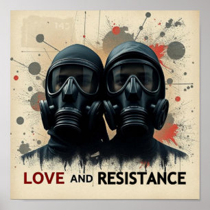 LIEBE & WIDERSTAND Moderne Grafik 2 Poster
