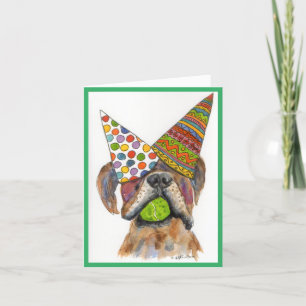 Liebe wie Boxer-Aquarell + Text Dankeskarte