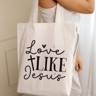 Liebe wie Jesus Christlich Faith Graphic Tragetasche