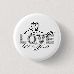 Liebe wie Jesus Christliche Typografie-Design Button