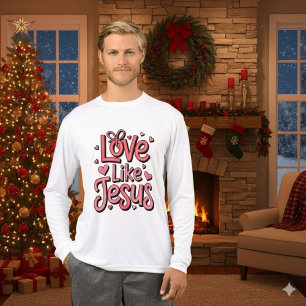 Liebe wie Jesus Christliches Männer-T-Shirt Tri-Blend Shirt