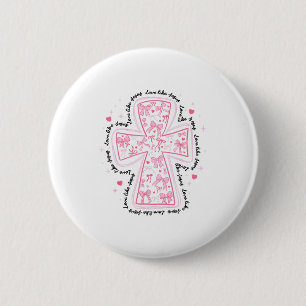 Liebe wie Jesus Coquette Herzkreuz Christliches Va Button