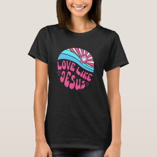 Liebe wie Jesus Gänseblümchen Sonnenuntergang Reli T-Shirt