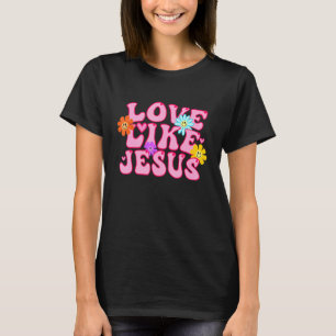 Liebe wie Jesus glückliche Gesicht preppy ästhetis T-Shirt