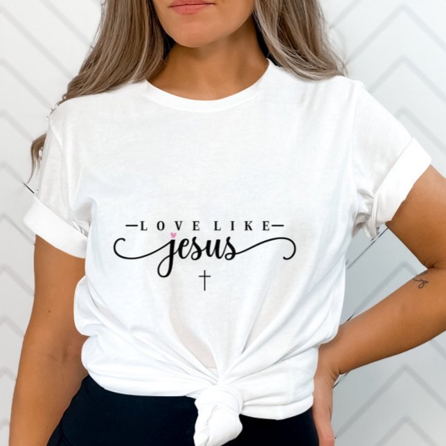 Liebe wie Jesus-inspirierende Christlich-Glaube-Ba T-Shirt (Von Creator hochgeladen)