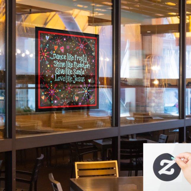 Liebe wie Jesus! "Inspirivity"-Fensterheber Fensteraufkleber (Restaurantfenster)