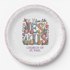 Liebe wie Jesus Ostersonntag Pappteller