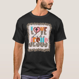 Liebe wie Jesus Religious God Christlich Leopard 1 T-Shirt